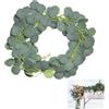 aghoer Garlands Eucalipto, Ghirlanda di Eucalipto Artificiale, Ghirlanda di Foglie Verdi Eucalipto, 2M Foglia Pianta Artificiale della Corona Eucalipto, Eucalipto Adatto per Matrimoni, per Parete