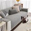 DUJUIKE Copridivano ciniglia 3 posti, 2 posti, Copri divano con penisola, Copridivano chaise longue, Copricuscini per divani antiscivolo, Coprischienale, Copridivano (Grigio, 90x90 cm)