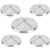 WBYNB 5 Pezzi Coperchi in Acciaio Inox per Tazze, Inox Bere i Coperchi Delle Tazze, Coperchio in Metallo per Bicchieri, Rotonda Acciaio Coperchio Per Tazza, Diametro 10 Cm Coperchio Multiuso