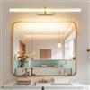 MantoLite Dimmerabile LED Lampade da Parete per Quadri, 61cm 15W Illuminazione Interni Girevole Lampade, Oro Spazzolato Bagno Luci per Pareti Specchio Lampade Lettura Applique 3000K/4500K/6000K