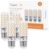 I-SHUNFA Lampada a LED da mais E27 dimmerabile da 7W, luce bianca calda da 3000 Kelvin, sostituisce la alogena da 70 watt, a risparmio energetico da 1000Lm A60 Edison, (4 pezzi).