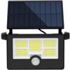 Faretto led solare da esterno eurogarden con sensore di movimento e telecomando 14x9x4,4 cm