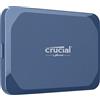 Crucial X10 SSD Esterno 2TB, Fino a 2100 MB/s, SSD Portatile, USB-C 3.2 Gen2, IP65 Resistenza ad Acqua e Polvere, Hard Disk Esterno, Blu Opaco - CT2000X10SSD9-02