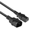 ACT Cavo IEC ACT da 3 m, prolunga cavo IEC da C13 a C14, maschio a femmina a 3 pin - AK5031 nero