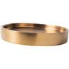 Baoblaze Vassoio da Portata in Acciaio Inox Dorato 24cm, Piatto Rotondo per Sashimi Feste e Matrimoni