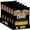 Crave Cibo secco per adulti con tacchino e pollo, 6 bustine, 6 x 750 g, cibo per gatti secco ad alto contenuto proteico e senza cereali, prodotto con pollo naturale al 100%