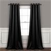 Lush Decor, Coppia di tende oscuranti isolate con occhielli, 132 x 304 cm (larghezza x lunghezza), colore nero, design classico e moderno, tende extra lunghe per soggiorno, camera da letto o sala da