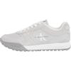 Calvin Klein Uomo Sneakers da Runner Toothy Irregular Lines in Pelle Scamosciata, Grigio (Oyster Mushroom), 44