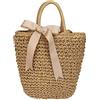 MaoXinTek Borsa da Spiaggia di Paglia Intrecciata, Tessitura Delle Donne Borsa Della Benna All'aperto Borsa a Tracolla Casual Fatto A Mano Per Viaggi Data E Vacanze