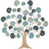 FERRETTI Pannello Decorativo A Parete Albero 89x2,5x90 Cm In Ferro Apple Blu Chiaro