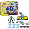 Play-Doh Hasbro Marvel Distruggi e Schiaccia di Hulk, Set di Plastilina Creativa con 4 Vasetti di Pasta Modellabile, Action Figure di Hulk e Stampi, Idea Regalo per dai 4 Anni in su