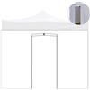 DIVINA GARDEN EverGreen Telo Laterale 4,5x2mt PVC con Porta avvolgibile per Gazebo 4,5x3mt 9011/4