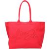 Liu Jo Jeans Liu Jo Borsa Shopper in Cotone con Logo, 37 x 33 x 15 cm, Rosso Allarme