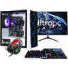 NitroPC - Pack Bronze Plus | PC Gaming completo (AMD Ryzen 5 5600GT 6/12 4.6GHz, RX Vega 7, RAM 16GB, M.2 1TB, Windows 11, RGB | WiFi, monitor 24, tastiera, mouse, cuffie) Computer fisso