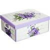 Lavatelli Scatola per armadio in cartone, con coperchio, profumo di Violette, organizer per vestiti e biancheria, per cambio stagione o per confezione regalo, Media, 32x42x17,5 cm