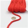ACCESSOIRES LEDUC LEDUC Cordino in cotone rotondo, 20 metri, 05 mm, corda intrecciata con anima in cotone naturale, ideale per fai da te, cucito, versatile 5 mm 22 rosso