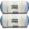 Caron CAR Jumbo Ombre - Gomitolo di filato per jeans, effetto sbiadito, confezione da 2 da 340 g, 100% acrilico, pettinato, #4 (medio), 500 m, per lavori a maglia/uncinetto