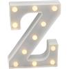 JANDEI - Lettere LED, Numeri Luminosi, Figura a Cuore, 22cm, con Luce Calda per Decorazione e Atmosfera, Luci Notturne Scrivania, Compleanni, Matrimoni, Vetrine. Funzionano con batterie AA (Z)