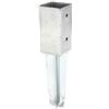 Alberts 211851 Porta palo | per pali quadrati in legno, da piantare | zincato a caldo | 71 x 71 mm