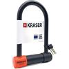 KRASER KR120M Lucchetto a U Blocco Ruota, Robusto, Omologato SRA, Alta Sicurezza Testata, Arco 120x220mm ø18mm Doppia Chiusura, Serratura Antistrappo, Antifurto U Lock per Moto, Scooter