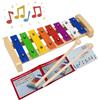 GICO Xilofono per bambini, strumenti musicali in legno con fogli di argilla colorati (naturale)