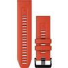 Garmin Cinturino Originale serie fēnix 5X, 6X, 7X, quatix 5X, 6X, 7X, Enduro, Descent Mk1, Mk2 o tactix 7, 26mm, QuickFit, Silicone, Flame Red