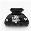 Pinzetta Con Fiorellini E Strass Nera Idea Bellezza 1 Pezzo