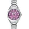 Lorenz - Ginevra Gemstone Lady 030265AM - Orologio al quarzo Donna In Acciaio Inossidabile - Orologio con quadrante in vera pietra naturale ametista - Sub 100 metri