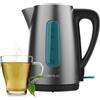 Cecotec Bollitore Elettrico da 1,7L Thermosense 210 Steel. 2200W, Corpo in Acciaio Inossidabile, Base Girevole 360º, Manico Ergonomico a Tocco Freddo, Indicatore Luminoso, Doppio Sistema di Protezione