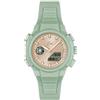 Lacoste Orologio Quarzo Multifunzione Analogico-Digitale da Donna Collezione LC33 con Cinturino in Silicone Verde - 2001433