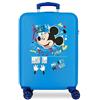 Disney Mickey Colour Mayhem - Valigia da cabina blu, 38 x 55 x 20 cm, rigida ABS chiusura a combinazione laterale 34 l, 2 kg, 4 ruote doppie bagaglio a mano