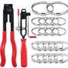 SGZQKZ Set di 22 pezzi di Pinza per Fascette Auto Metalliche, Fascette Stringitubo, Inclusa Pinze per Fascette Auto e Fascette Metalliche Regolabili in Acciaio Inox. Ideali per la Maggior Parte Delle Auto