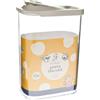 Ferribiella Spa Ferribiella Barattolo Porta Biscotti Crocchette Tortora in Plastica, 1600ml