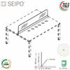 SEIPO DECK Schermi in metacrilato per benches con fascia in melaminio bianco Seipo U.0060 61 62 63 64 65