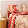 Bassetti Completo Lenzuola Matrimoniali 100% Raso di Cotone Granfoulard 110 fili Art. ISOLABELLA ROSSO R1