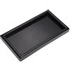 Caredy Vassoi da portata in legno, vassoio in plastica rettangolo in plastica nera di grande formato Redefinito per tutte le occasioni (30 * 20 * 2cm)