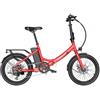 FAFREES F20 Light 20*1.95'' Pneumatico Bicicletta elettrica pieghevole da città, motore 48V 250W, batteria 14.5Ah - Rosso