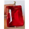 Sapphire_hub Ciondolo in argento sterling 925 taglio smeraldo topazio rosso grande 99,30 c...
