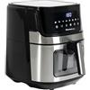 Melchioni Family | Friggitrice ad Aria Smart GINEVRA, Capacità 6,5L, Timer 1/60 minuti, con Wifi e Compatibile con Google e Alexa, Air Fryer Multiprogramma con App, 80-200°, 1600 W, Colore Nero