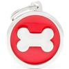 *My family Medaglietta Classic Cerchio Grande Rosso con Osso