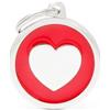 *My family Medaglietta Classic Cerchio Grande Rosso con Cuore