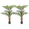 VEVOR Albero Artificiale, Pianta Finta 2 Pezzi Alta 1,22 m Areca Palma Noce di Betel Realistica, Materiale PE di Qualità e Protezione Anti-Ribaltamento, Decorazione per Casa Ufficio Interno ed Esterno