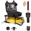 VEVOR Kit Telecamera Endoscopio Sonda Localizzatore 512Hz per Ispezione di Fognatura Schermo LCD Colorata 9 Pollici Cavo 91,5 m, Telecamera Ispezione Sonda Portatile per Tubi Angolazione Visiva 130°