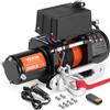 VEVOR Argano Elettrico 2722 kg Argano per Camion 12 V CC con Φ0,6 x 1676,4 cm di corda sintetica in Alluminio, Passacavo, Telecomando Senza Fili e Cablato, per Traino di Fuoristrada SUV Camion Jeep