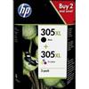 Hp Cartuccia Hp 305 XL Multipack nero/differenti colori [6ZA94AE MCVP]