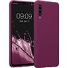 kwmobile Custodia Compatibile con Samsung Galaxy A70 Cover - Back Case per Smartphone in Silicone TPU - Protezione Gommata - viola bordeaux