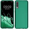 kwmobile Custodia Compatibile con Samsung Galaxy A70 Cover - Back Case Morbida - Protezione in Silicone TPU Effetto Metallizzato verde metallizzato
