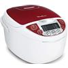 Moulinex - Multicooker Plastica, 12 programmi, cuoci-riso e cottura a vapore, capacità 5 l, potenza 750 W, contenitore antiaderente amovibile, tecnologia Fuzzy Logic [comandi in lingua inglese]