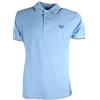 BE BOARD Polo Uomo Manica Corta Taglie Forti 100% Cotone Colori Assortiti (Azzurro, 5XL)