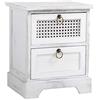 CARO-Möbel Comodino IRMA Comodino con 2 cassetti bianco shabby chic vintage